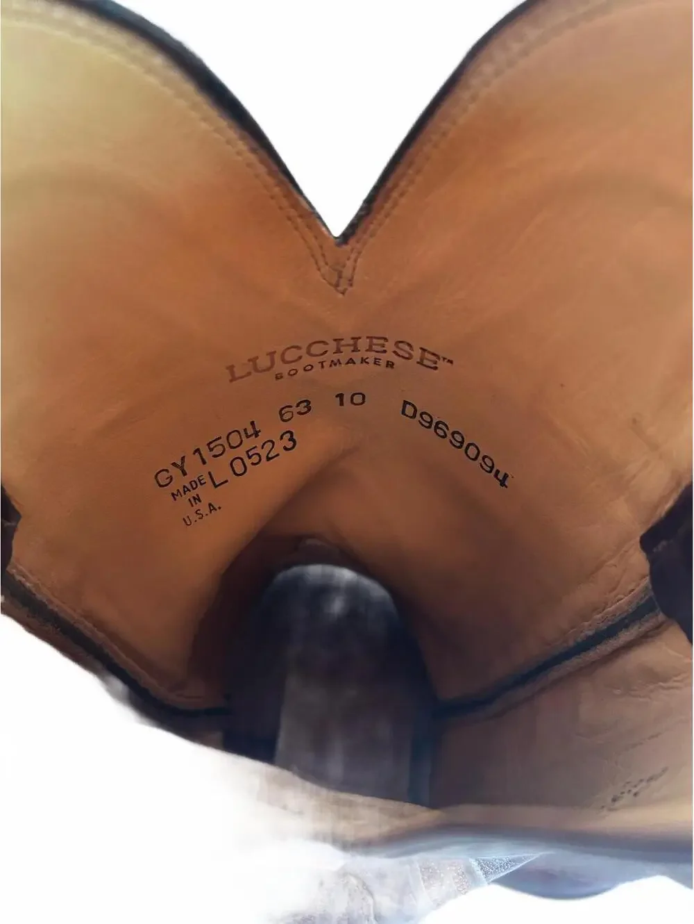 Lucchese Collins Chocolate Buffalo Leather Boots Men’s 10 D